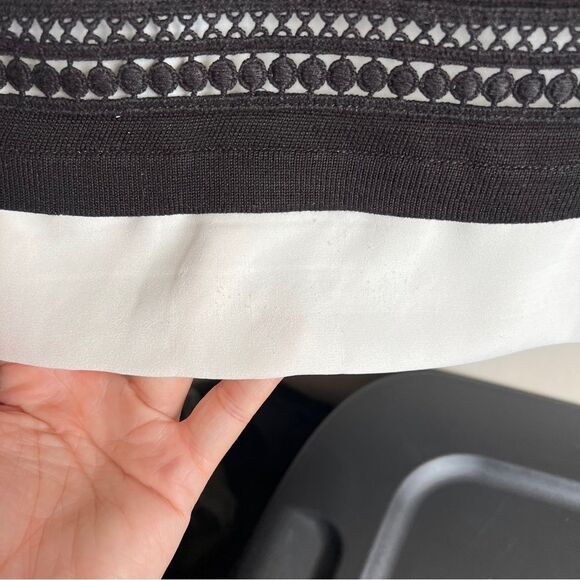 White House Black Market Embroidered Contrast Layered Pullover Sweater - Picture 3 of 7